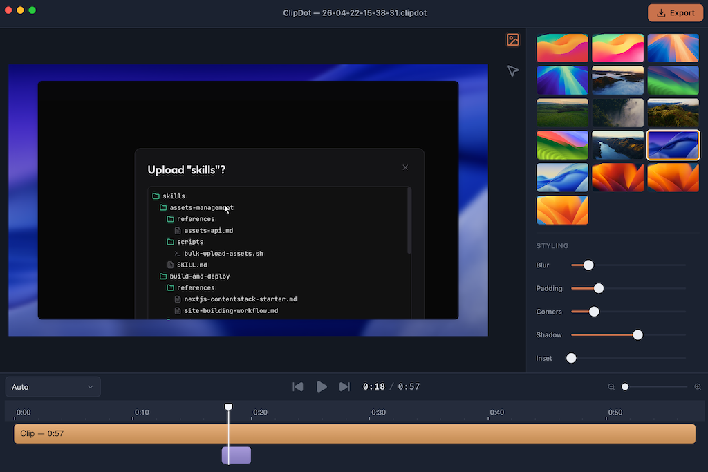ClipDot - Polished Product Videos for macOS