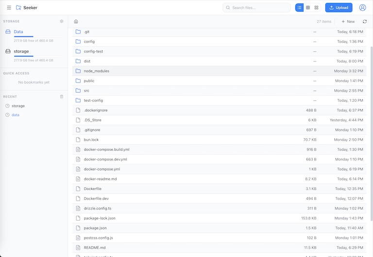 Seeker - Modern File Browser for Home Servers